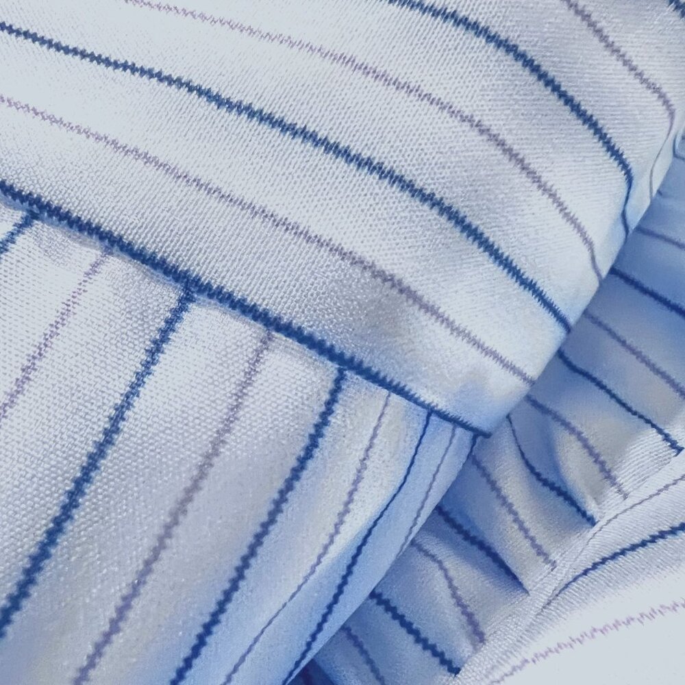 Maxi Striped Blue/Lilac Dress-Size Med.-Ruffled Layered Stretch Dress-NWOT - Picture 12 of 16